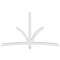 Ekena Millwork Davenport Architectural Grade PVC Gable Bracket, 96"W x 56"H x 4"D x 4"F, 14/12 Pitch GBP096X56X0404DAV00 - alternate 3